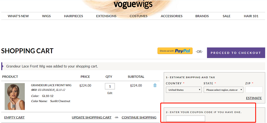 Vogue Wigs Coupons